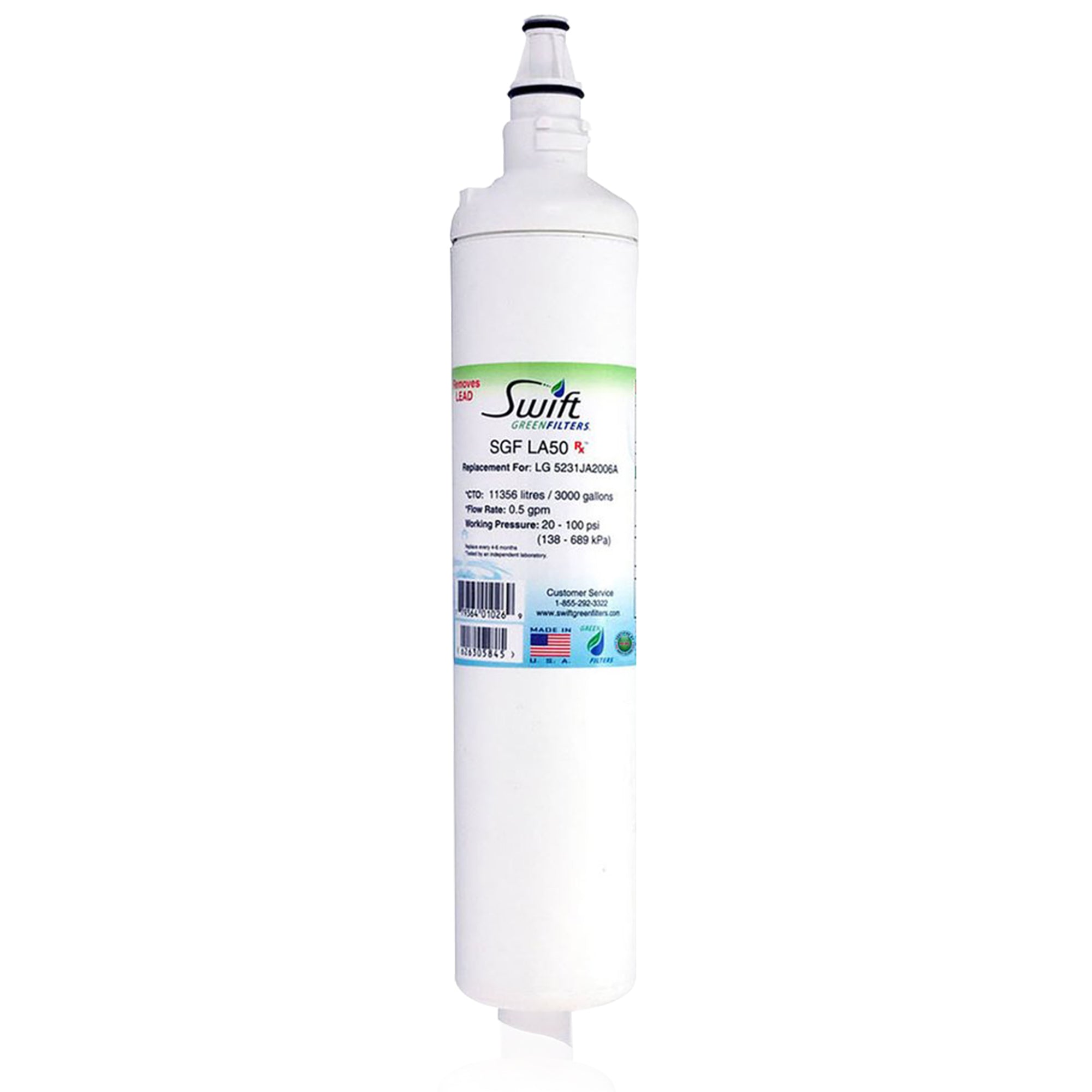 Swift Green Filter SGF-LA50 Rx Pharmaceutical Removal Refrigerator Water Filter
