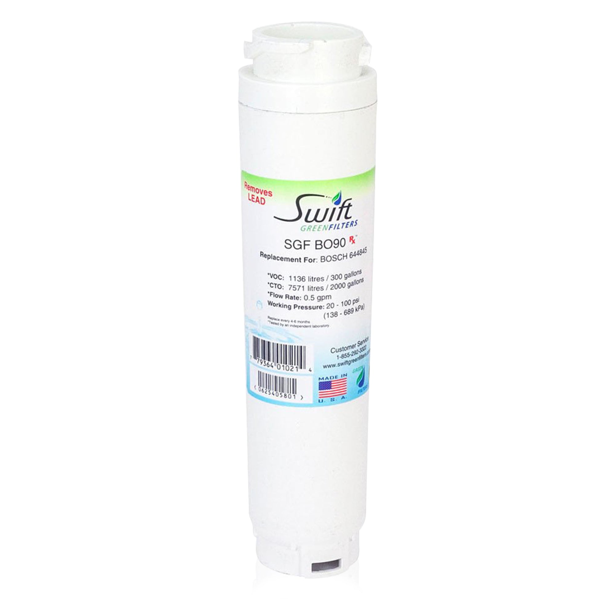 Swift Green Filter SGF-BO90 Rx Pharmaceutical Removal Refrigerator Water Filter