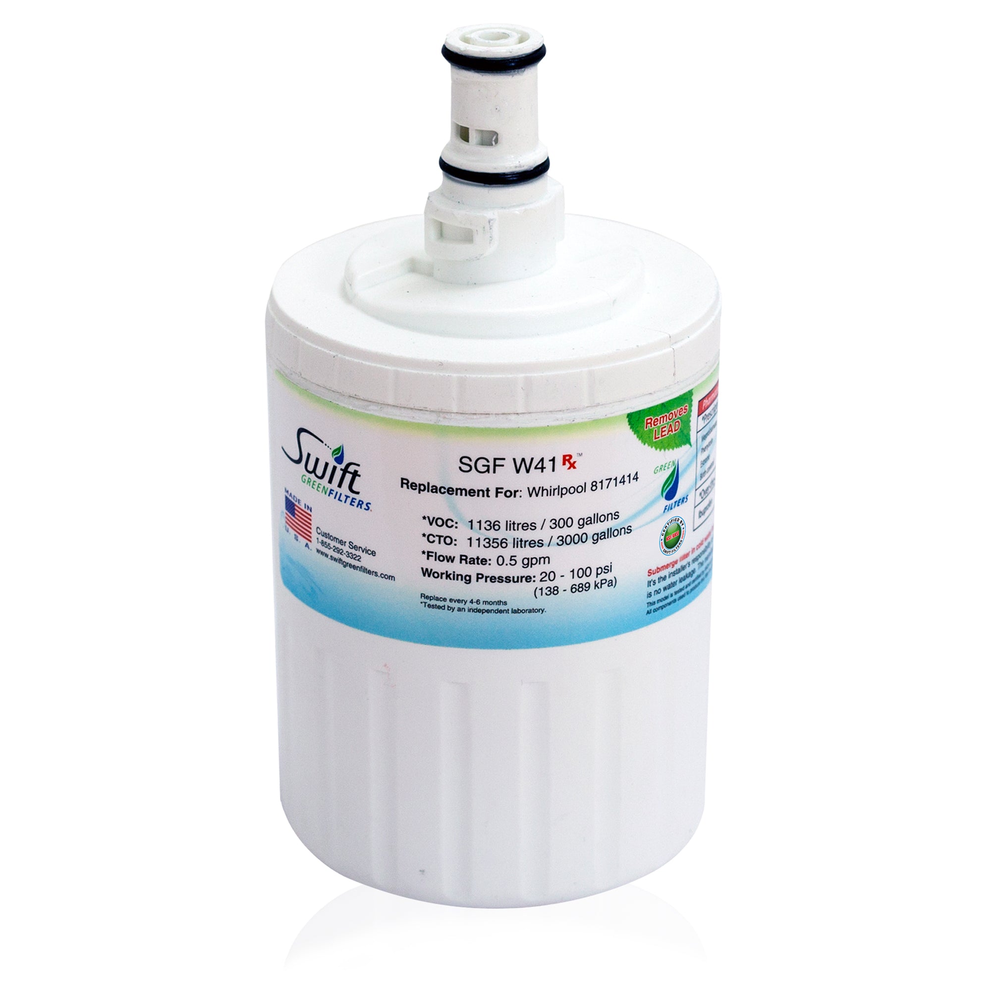 Swift Green Filter SGF-W41 Rx Pharmaceutical Removal Refrigerator Water Filter