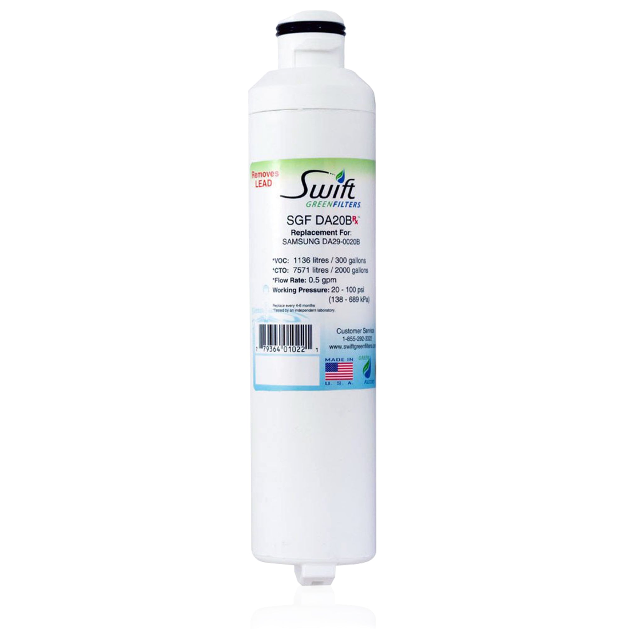 Swift Green Filter SGF-DA20B Rx Pharmaceutical Removal Refrigerator Water Filter