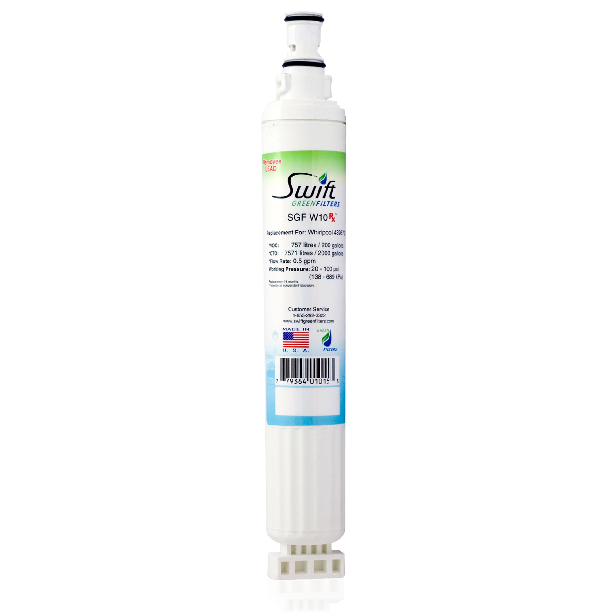 Swift Green Filter SGF-W10 Rx Pharmaceutical Removal Refrigerator Water Filter