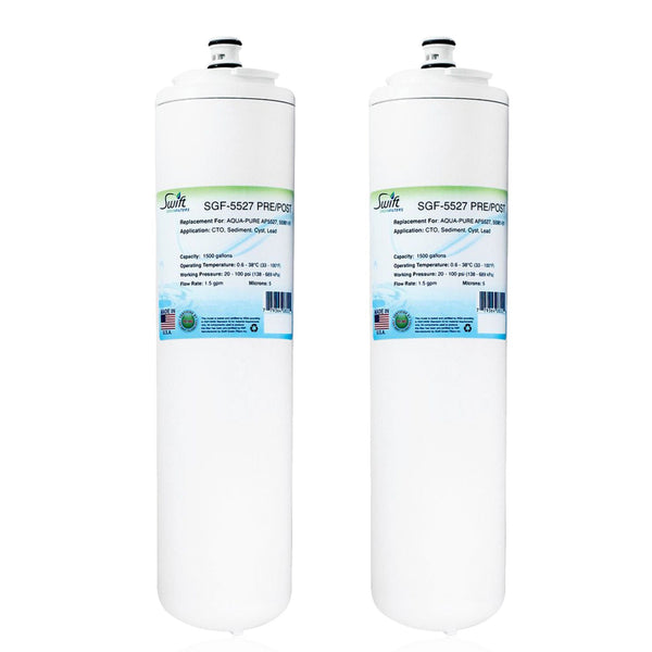SGF-5527 pre filter/ Post Filters (set of 2) Compatible Drinking Water AQUA-PURE AP5527