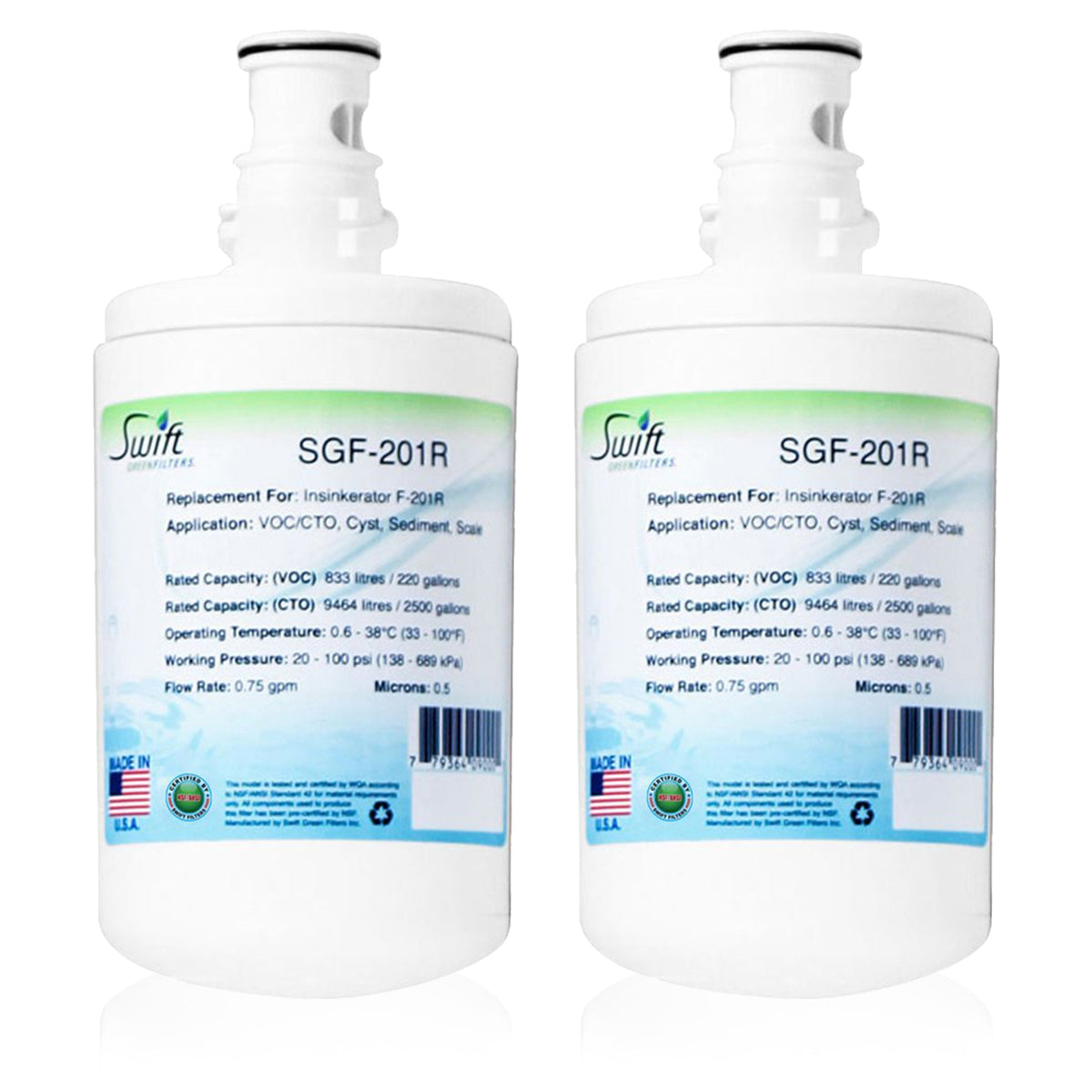 SGF-201R Compatible Under Sink Water Filter for Insinkerator F-201R