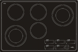 Swift 5 Burner Touch Control Electric Cooktop 30
