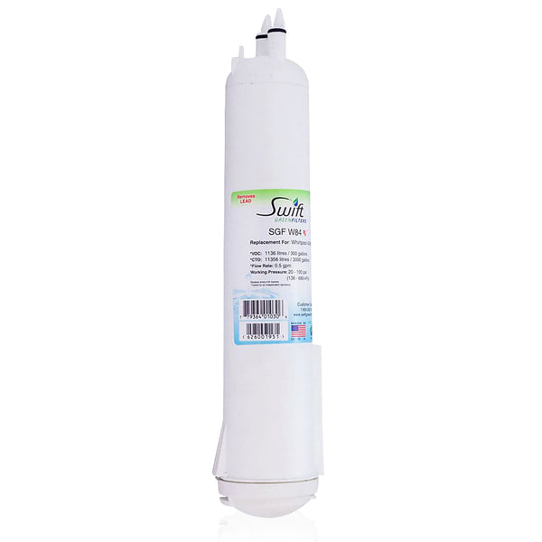Swift Green Filters SGF-W84 Rx Compatible Refrigerator Water Filter for 4396841, 4396710, EDR3RXD1, EFF-6016A, EFF-6008A, EDR3RXD1.