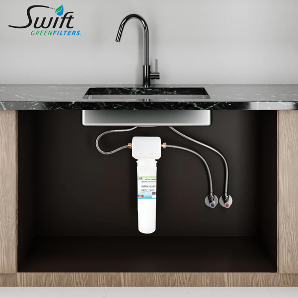 Swift Green Filters SGF3-RV17-MAX-RX– Multi-Stage Under Sink Water Filter System | High Capacity, Eco-Friendly, Direct Connect | Made in USA