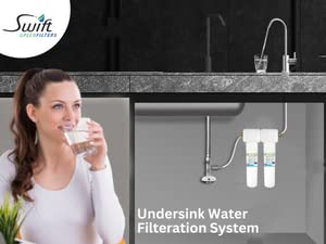 Swift Green Filters SGF3-14-MAX-Rx-2– Multi-Stage Under Sink Water Filter System | High Capacity, Eco-Friendly, Direct Connect | Made in USA