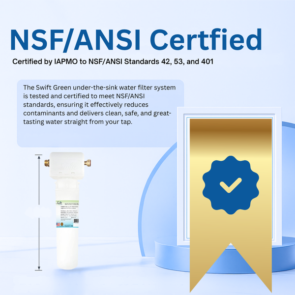 Swift Green Filters SGF3-RV17-MAX-RX-2– Multi-Stage Under Sink Water Filter System | High Capacity, Eco-Friendly, Direct Connect | Made in USA