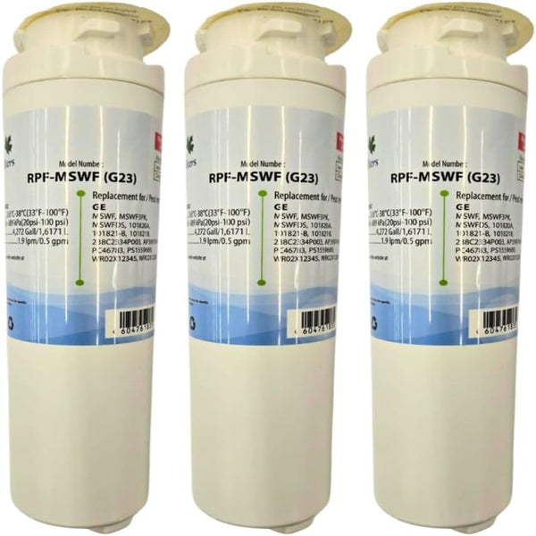 Royal Pure Filters RPF-MSWF Compatible Refrigerator Water Filter for GE MSWF, MSWF3PK, MSWFDS, EFF-6022A, 101820A, Made in USA