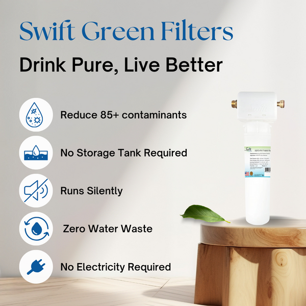 Swift Green Filters SGF3-RV17-MAX-RX-2– Multi-Stage Under Sink Water Filter System | High Capacity, Eco-Friendly, Direct Connect | Made in USA