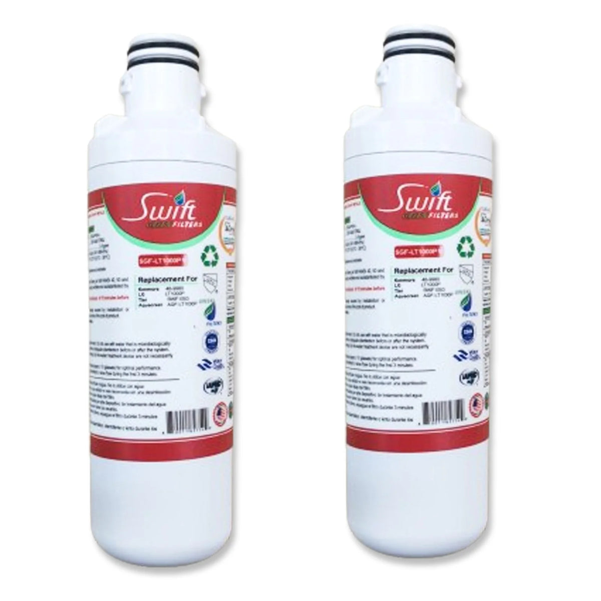Swift Green Filter SGF-LT1000P Compatible Refrigerator Water Filter for LT1000P, AQF-LT1000P, RWF1053, MDJ64844601,46-9980 & LT120F Made in USA