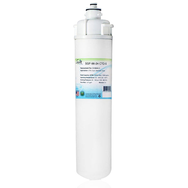 Swift Green Filters SGF-96-24 CTO-S Compatible Commercial Water Filter Replacement Cartridge for 4SI, BH2, 4FC-S, OW4-Plus, EV9606-51, EV9612-50 EP35R, EV9692-31, EV9693-31,9655-11.