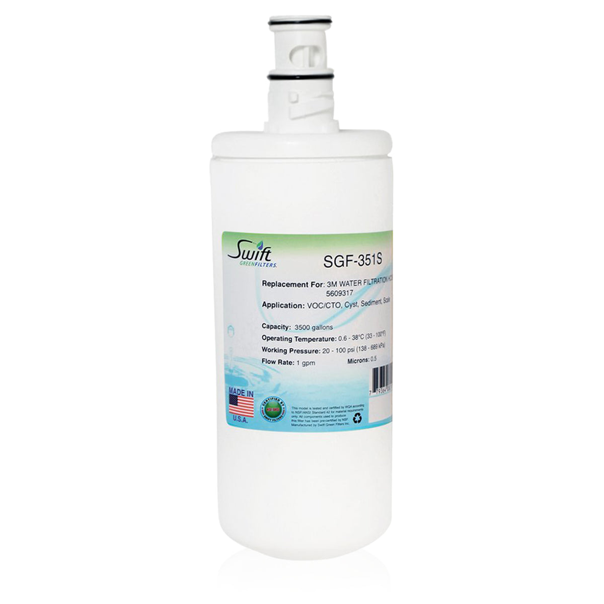 Swift Green Filters SGF-351S Compatible Commercial Water Filter for HC351-S, 5609317 Made in USA