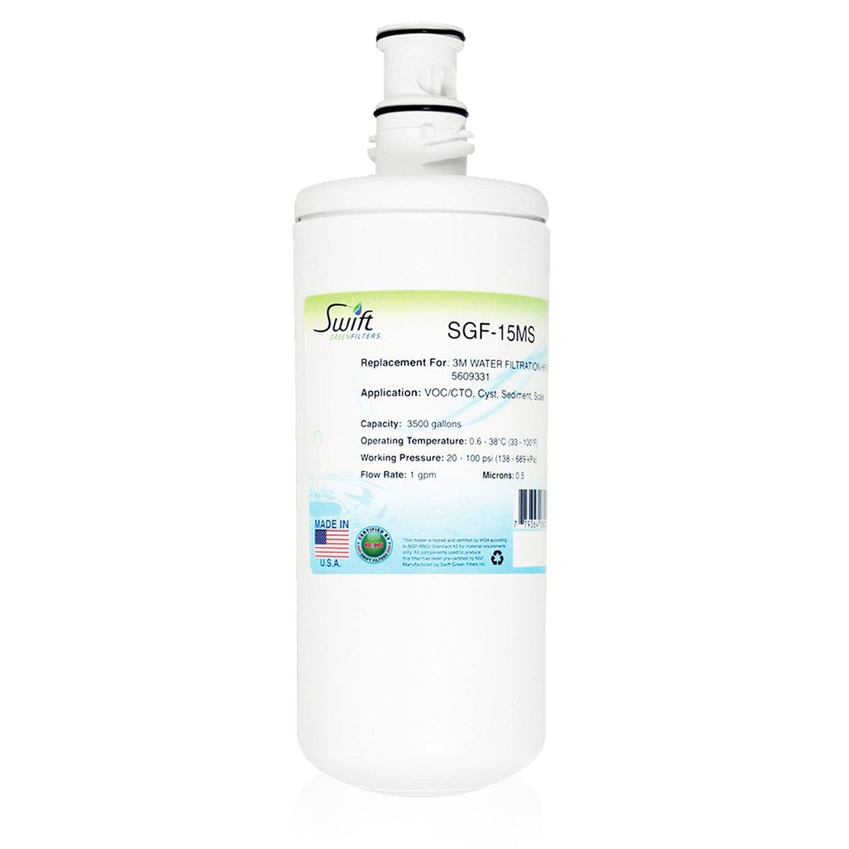 SGF-15MS Compatible Coffee and Hot Tea Water Filter for 3M HF15-MS