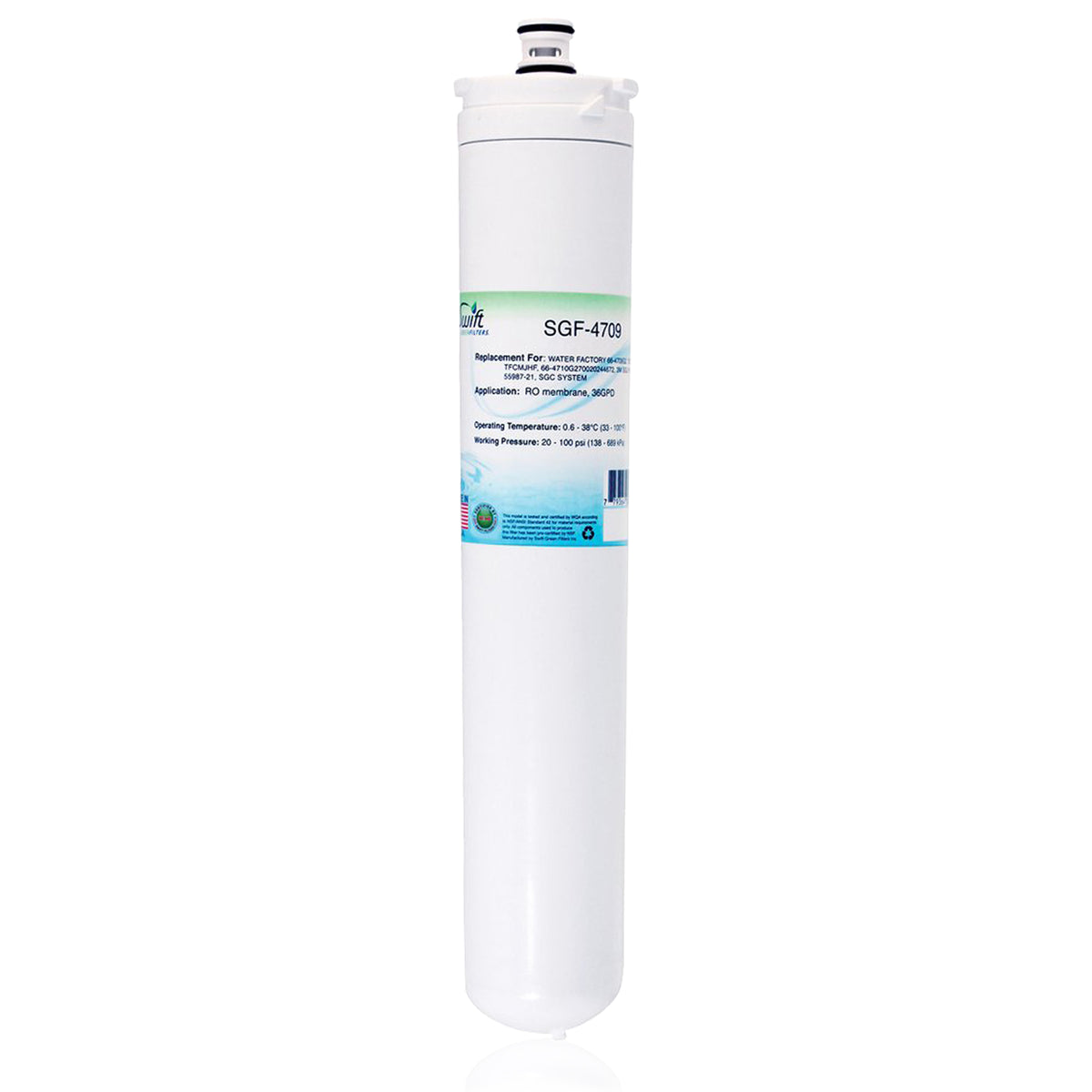 Swift Green Filters SGF-4709 Compatible Commercial Water Filter for 66-4709G2, 70020043306, TFCMJHF, 66-4710G270020244672.