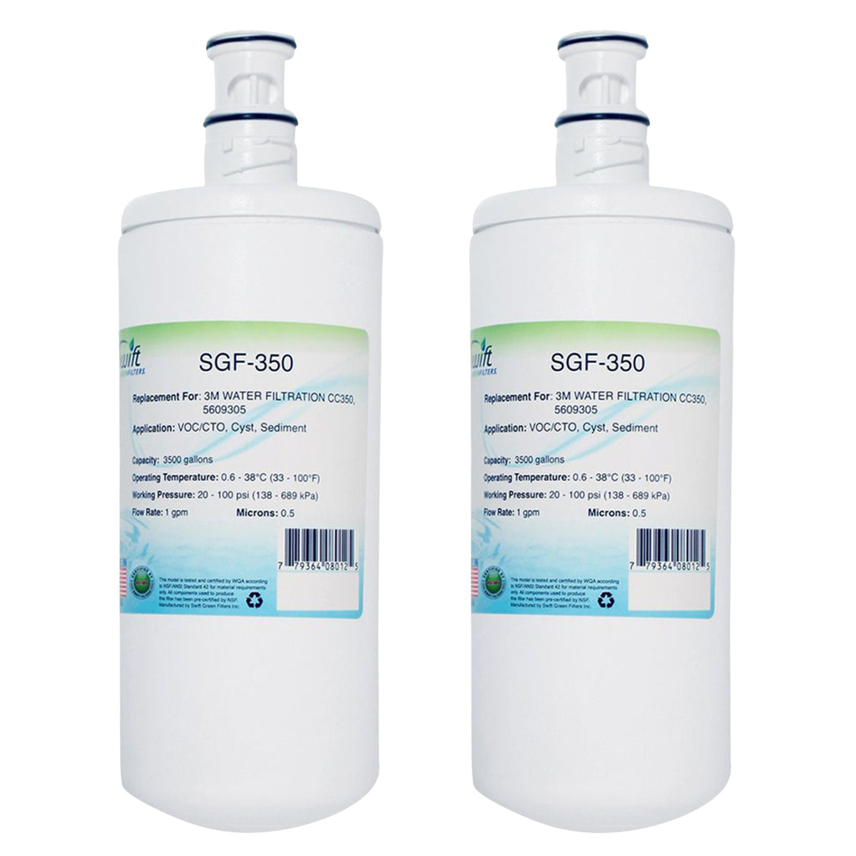 SGF-350 Compatible Coffee and Hot Tea Water Filter for 3M CC350