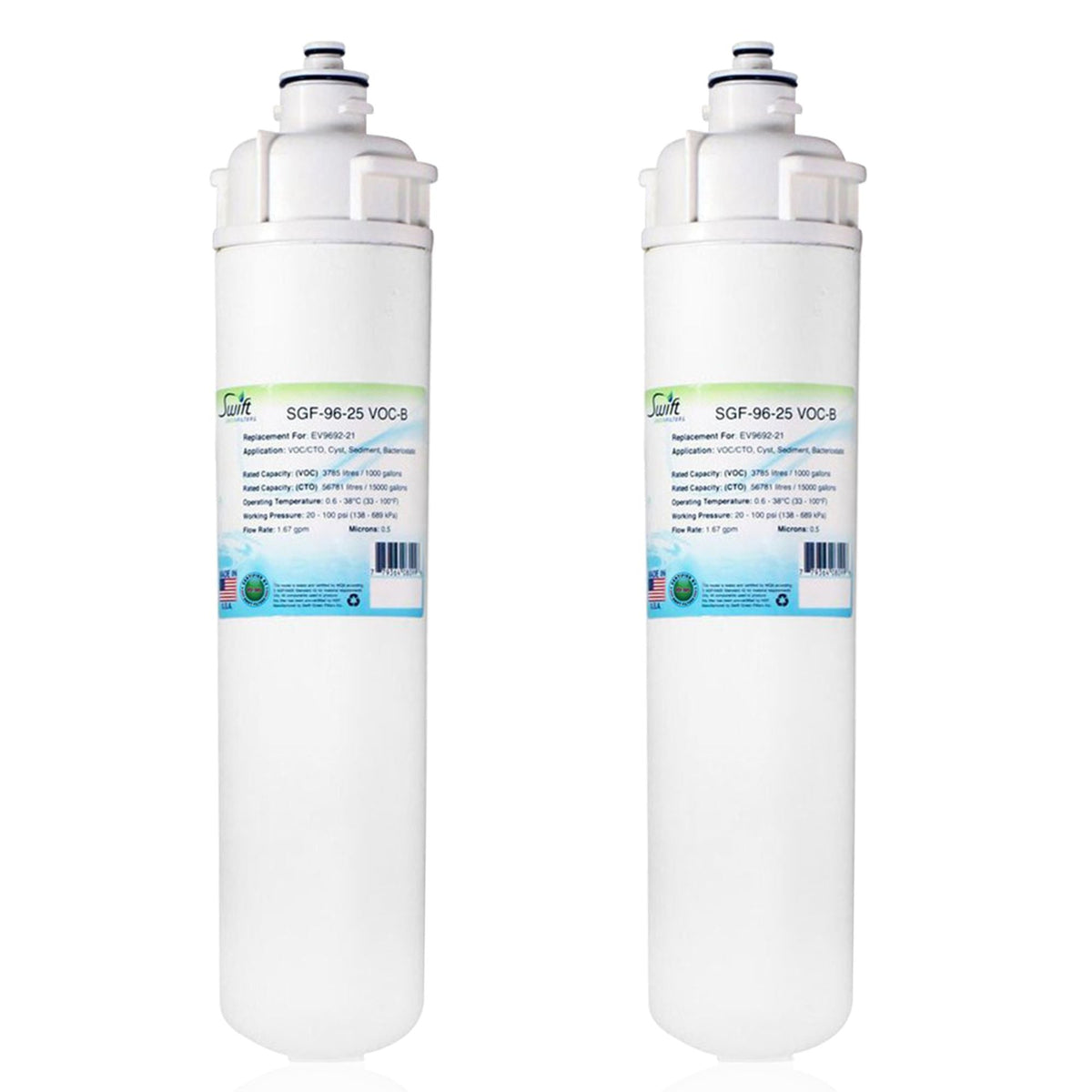 Swift Green Filters SGF-96-25 VOC-B Compatible Commercial Water Filter Replacement Cartridge for 4FC, 4FC5, EV9692-21, EV9693-21.
