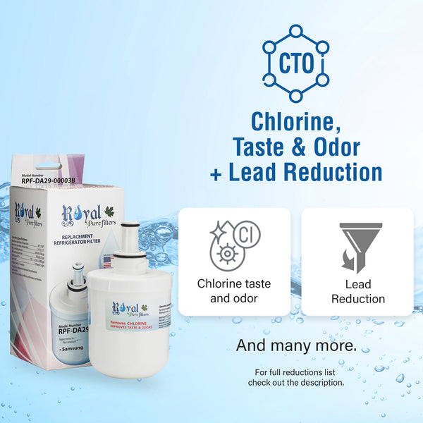Royal Pure Filter RPF-DA29-00003B CTO Removal Refrigerator Water Filter