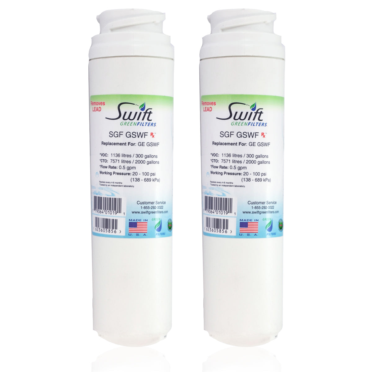 GE GSWF, Tier 1 RWF1061 & EcoAqua EFF-6023A Compatible Pharmaceutical Refrigerator Water Filter