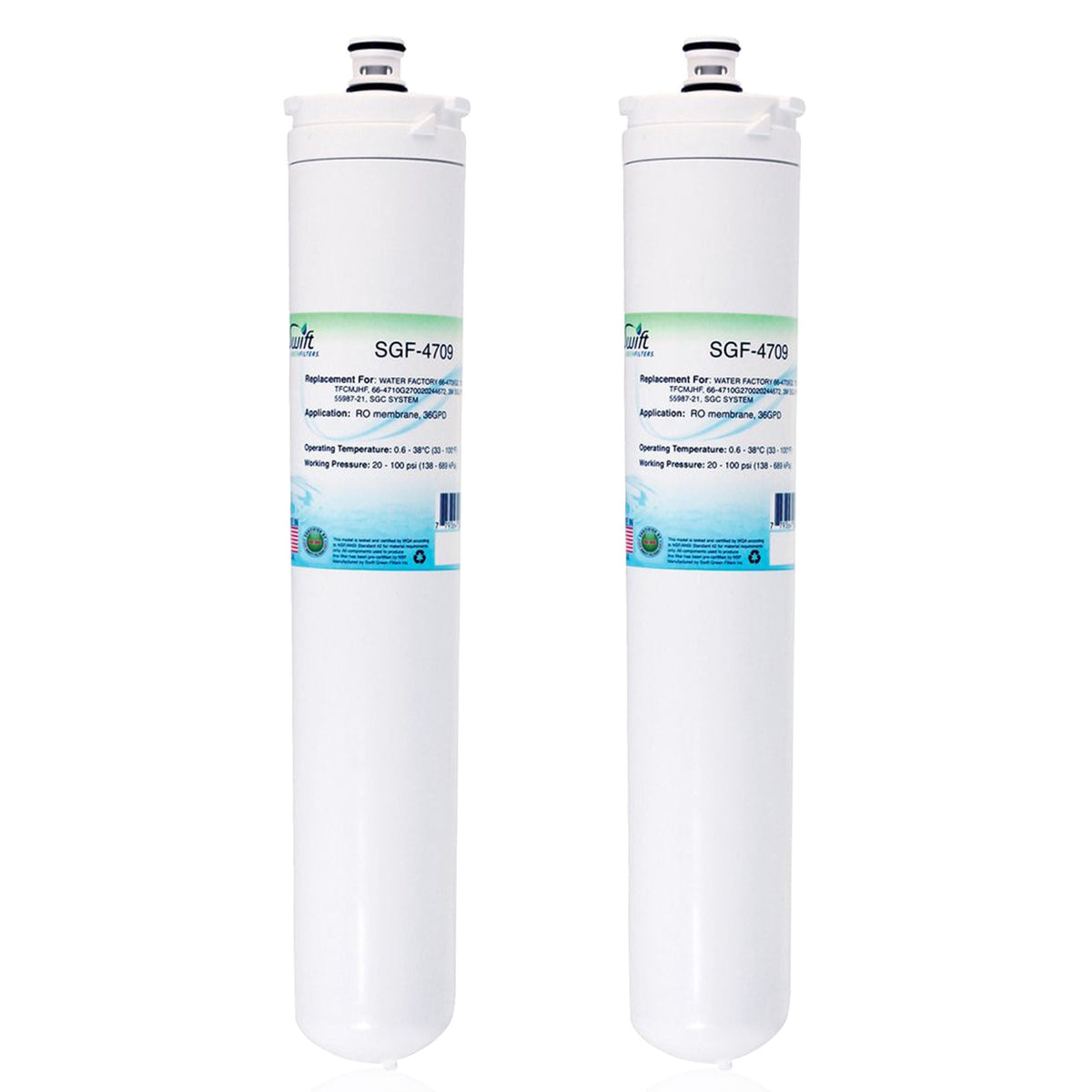 Swift Green Filters SGF-4709 Compatible Commercial Water Filter for 66-4709G2, 70020043306, TFCMJHF, 66-4710G270020244672.
