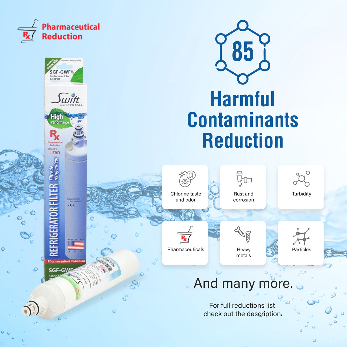 Swift Green Filter SGF-GWF Rx Pharmaceutical Removal Refrigerator Water Filter