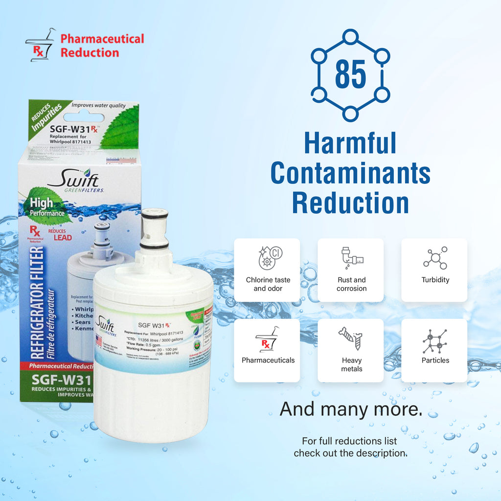 Swift Green Filter SGF-W31 Rx Pharmaceutical Removal Refrigerator Water Filter