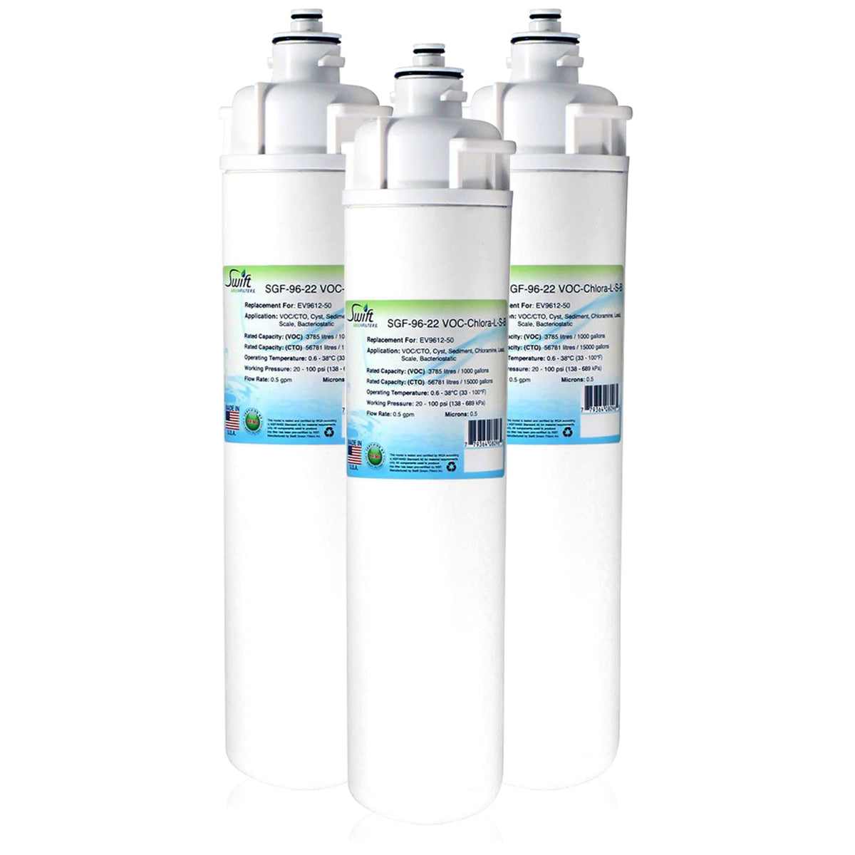 Replacement for Everpure EV9612-50 EP35R Filter by Swift Green Filters SGF-96-22 VOC-Chlora-L-S-B