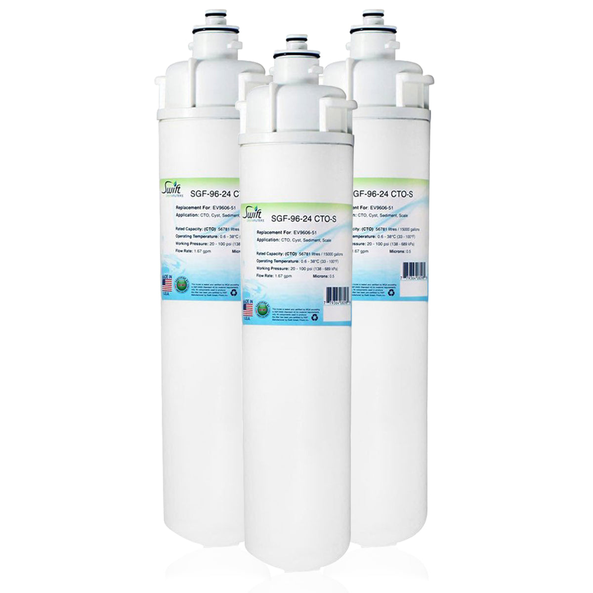 Replacement for Everpure EV9606-51 Filter by Swift Green Filters SGF-96-24 CTO-S