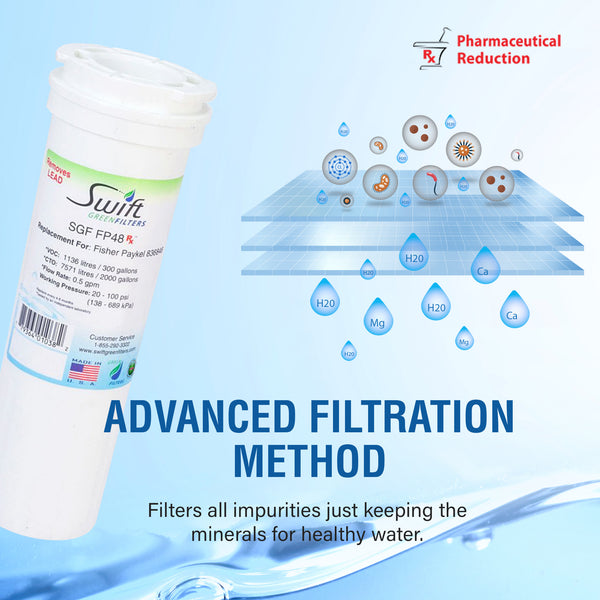 Swift Green Filter SGF-FP48 Rx Pharmaceutical Removal Refrigerator Water Filter