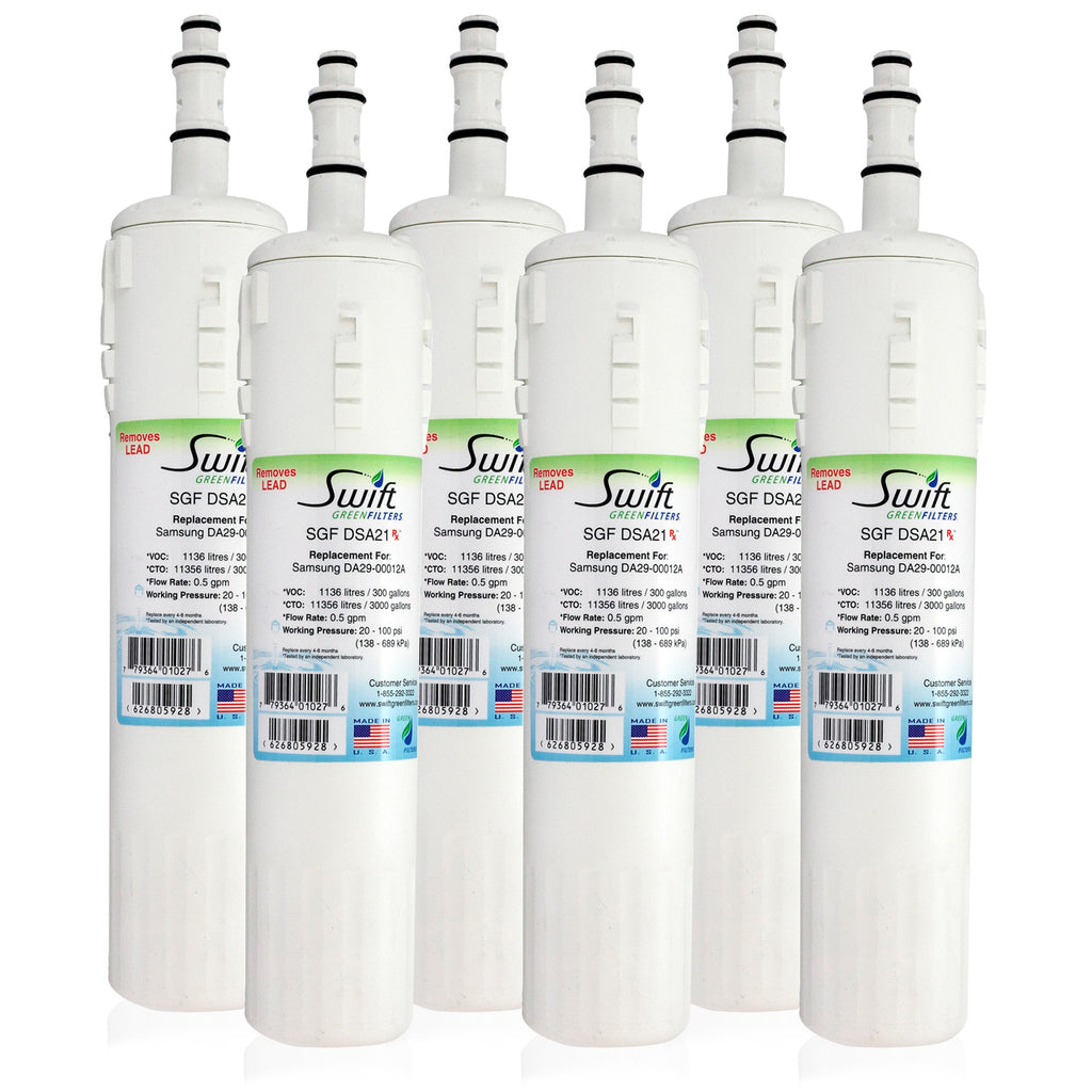 Samsung DA29-00012B Pharmaceutical Replacement Refrigerator Filter  6 pack