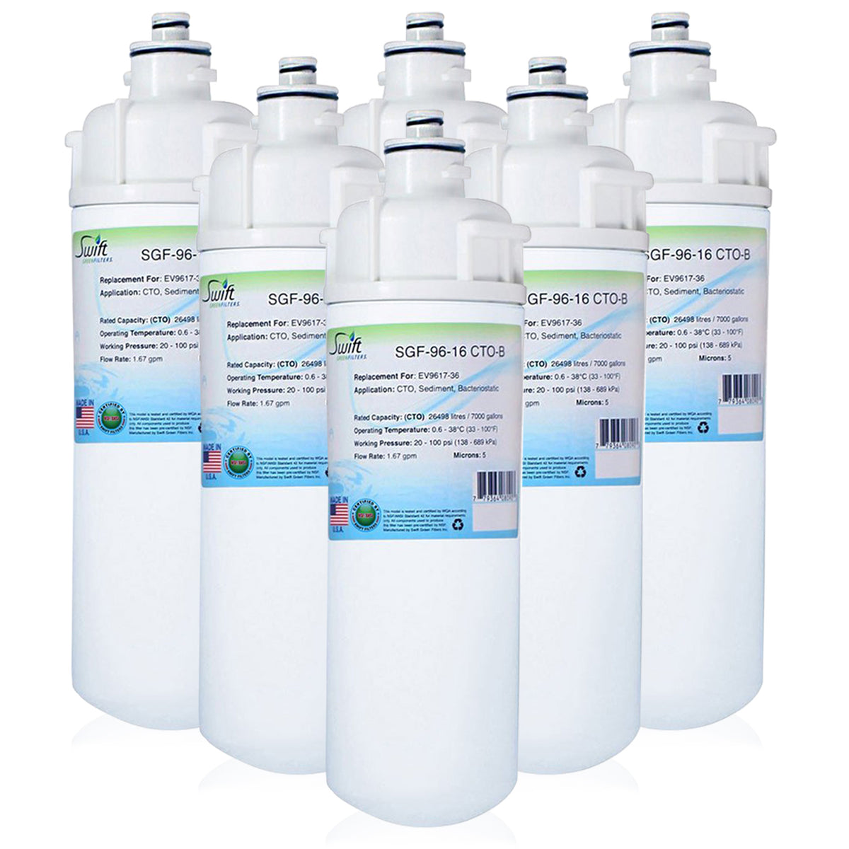 Replacement for Everpure EV9617-36 Filter by Swift Green Filters SGF-96-16 CTO-B