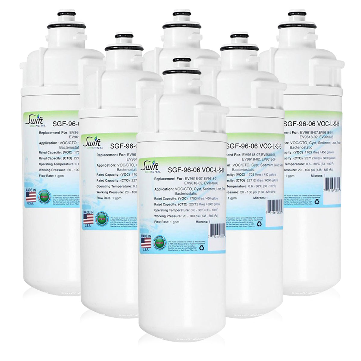 Replacement for Everpure EV9618-07,EV9618-01 Filter by Swift Green Filters SGF-96-06 VOC-L-S-B