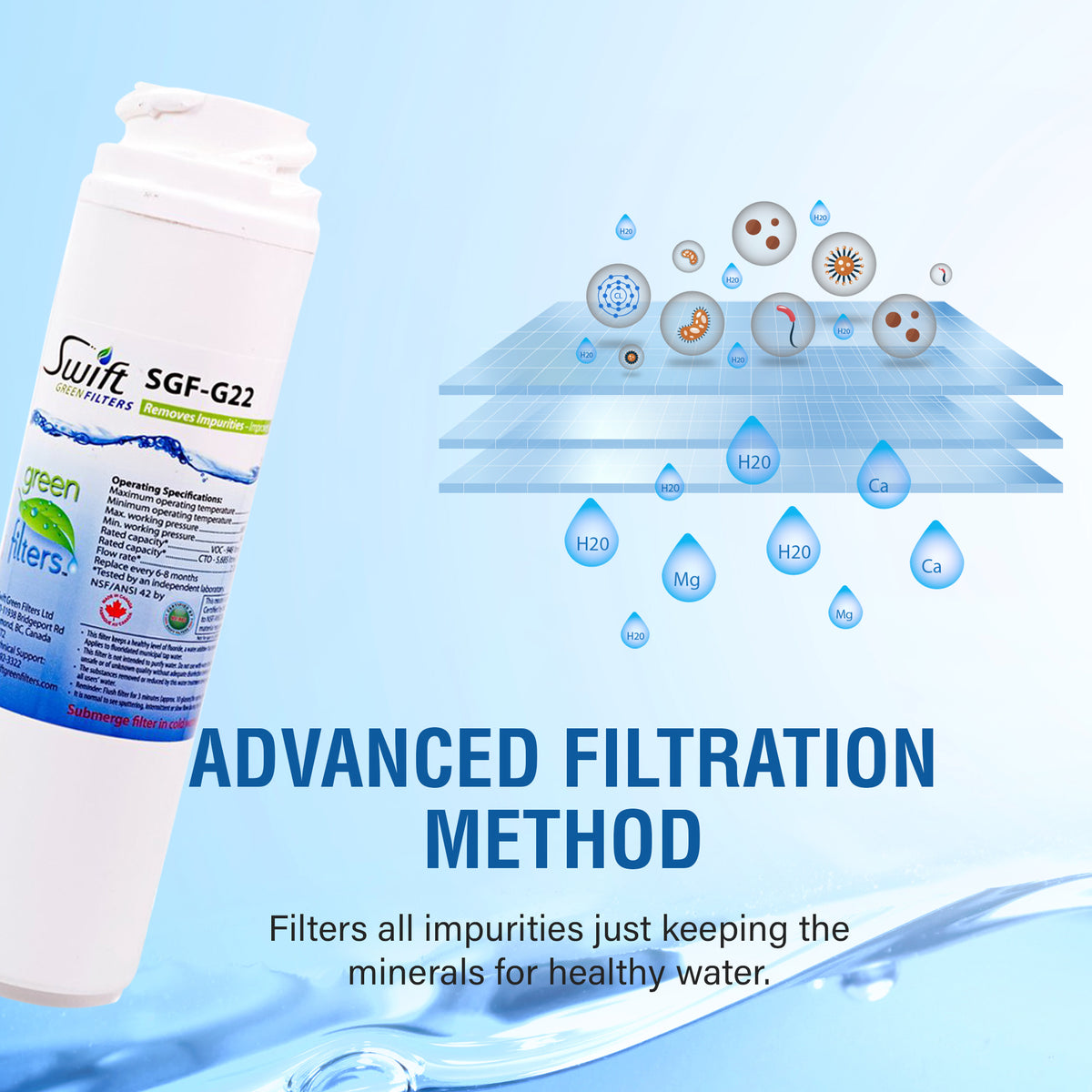 Swift Green Filter SGF-GSWF VOC Removal Refrigerator Water Filter