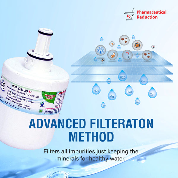 Swift Green Filter SGF-DSB30 Rx Pharmaceutical Removal Refrigerator Water Filter