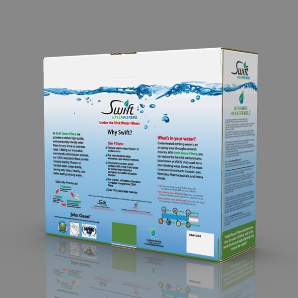 Swift Green Filters SGF3-14-MAX-Rx-3– Multi-Stage Under Sink Water Filter System | High Capacity, Eco-Friendly, Direct Connect | Made in USA