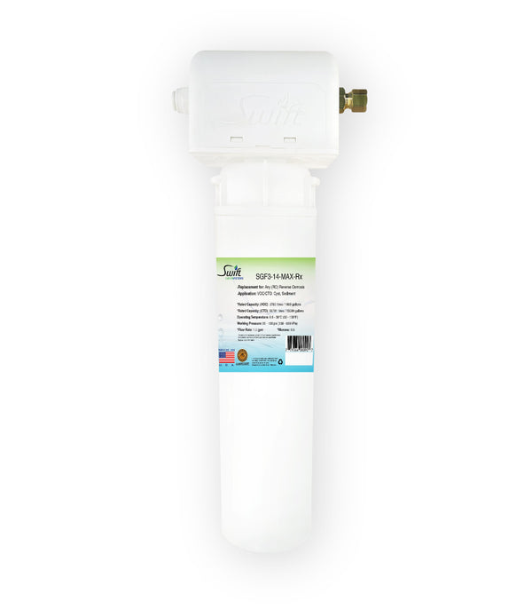 Swift Green Filters SGF3- 14-MAX-RX– Multi-Stage Under Sink Water Filter System | High Capacity, Eco-Friendly, Direct Connect | Made in USA