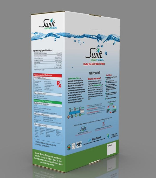 Swift Green Filters SGF3-17MAX-Rx-2– Multi-Stage Under Sink Water Filter System | High Capacity, Eco-Friendly, Direct Connect | Made in USA