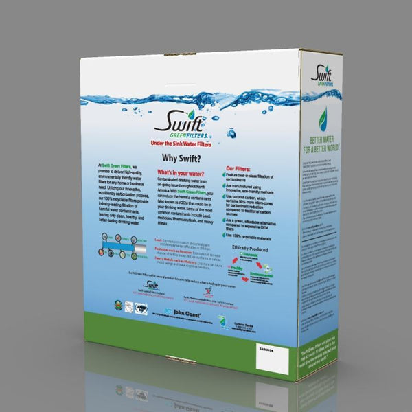 Swift Green Filters SGF3-17MAX-Rx-3– Multi-Stage Under Sink Water Filter System | High Capacity, Eco-Friendly, Direct Connect | Made in USA