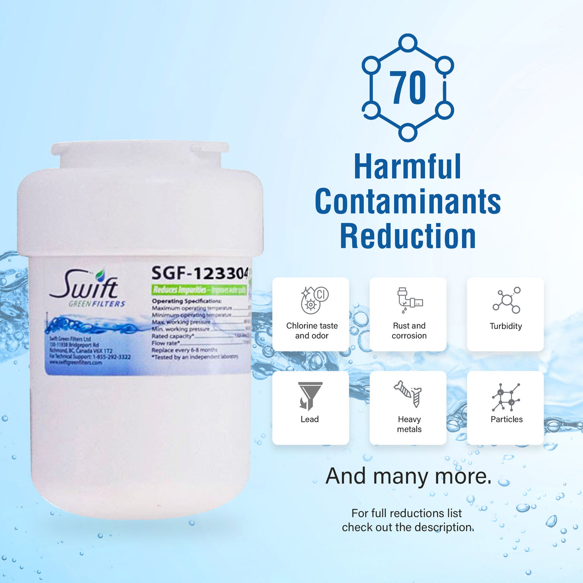 Swift Green Filter SGF-123304 VOC Removal Refrigerator Water Filter