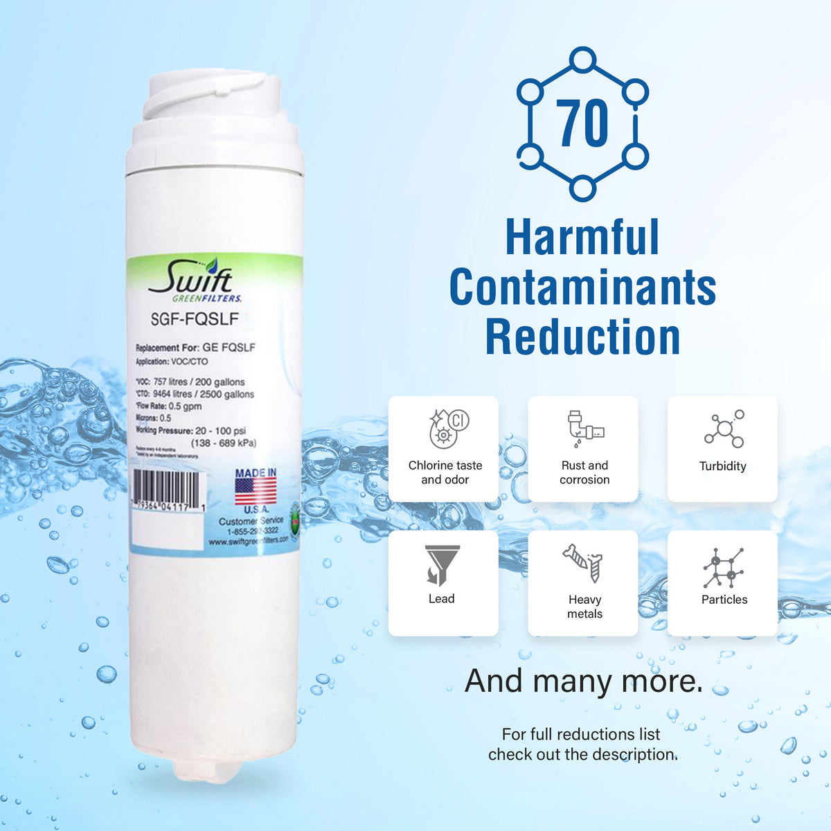 Swift Green Filter SGF-FP48 VOC Removal Refrigerator Water Filter