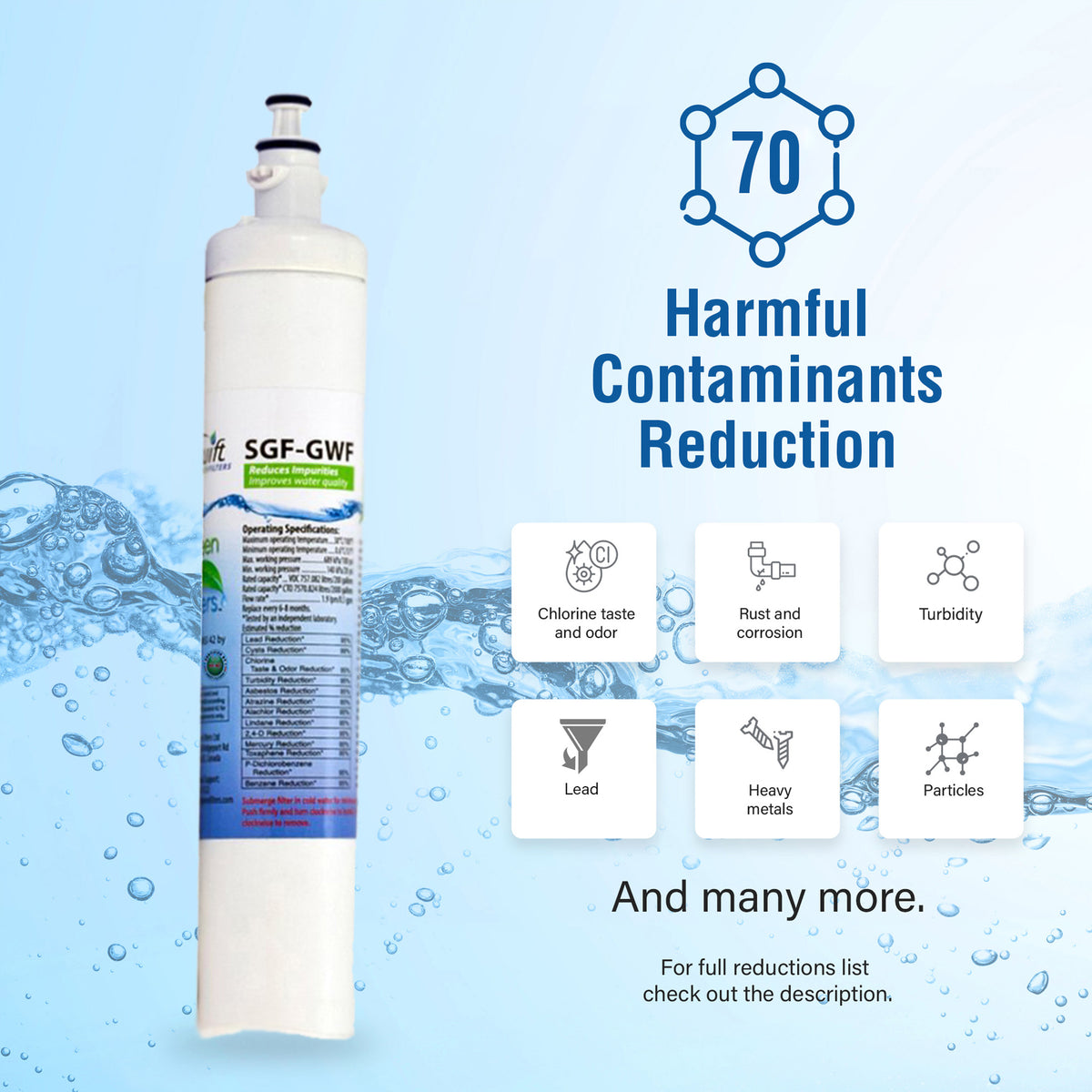 Swift Green Filter SGF-GWF VOC Removal Refrigerator Water Filter