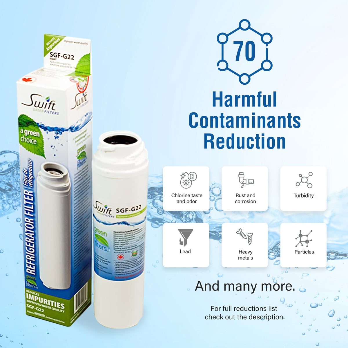 Swift Green Filter SGF-GSWF VOC Removal Refrigerator Water Filter