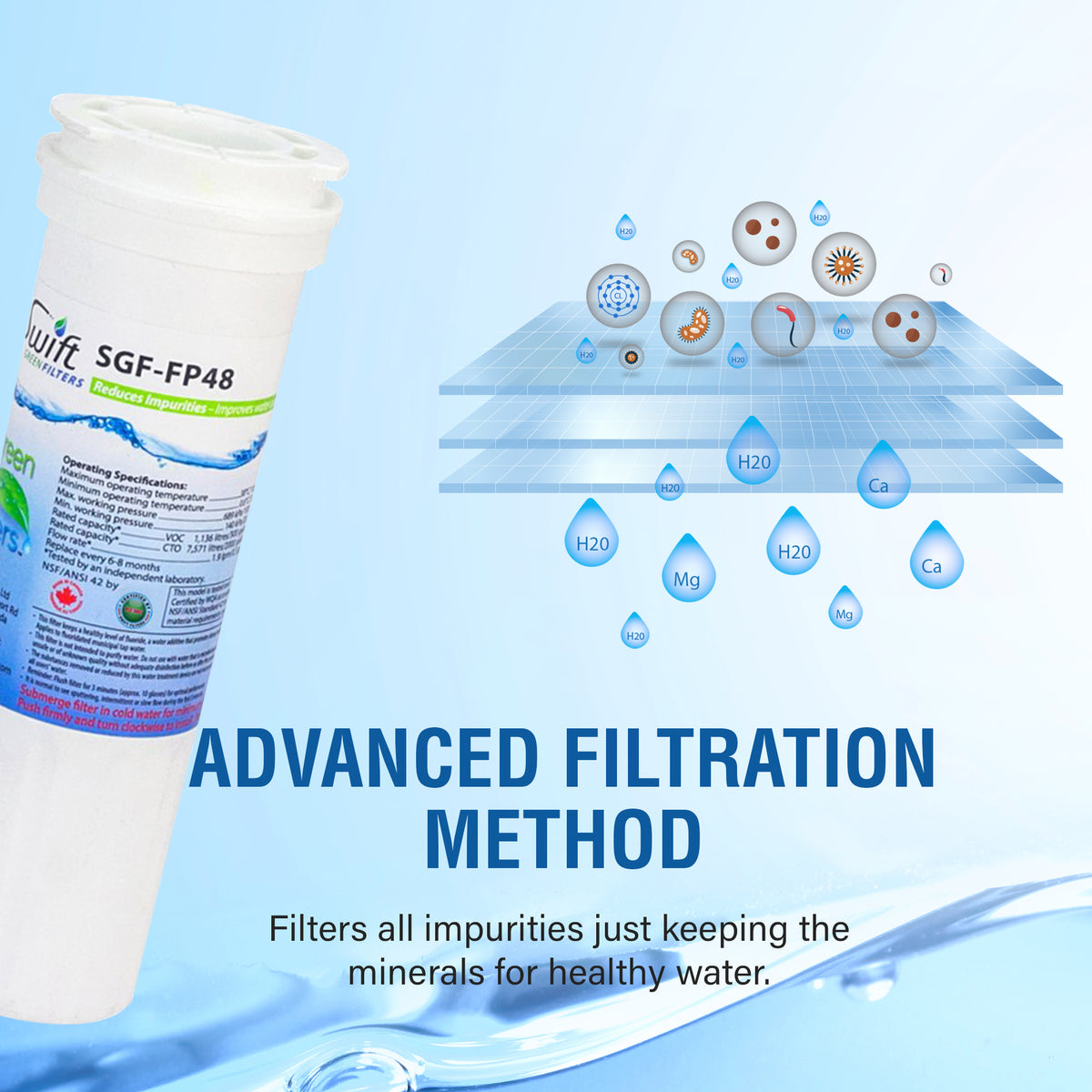 Swift Green Filter SGF-FP48 VOC Removal Refrigerator Water Filter