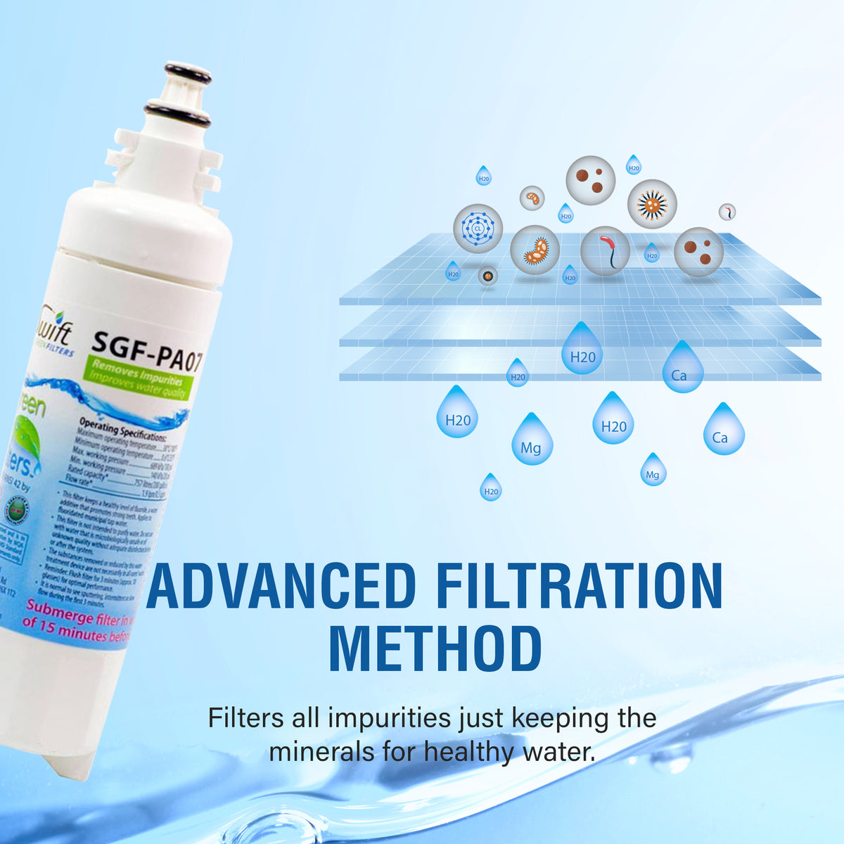 Swift Green Filter SGF-PA07 VOC Removal Refrigerator Water Filter
