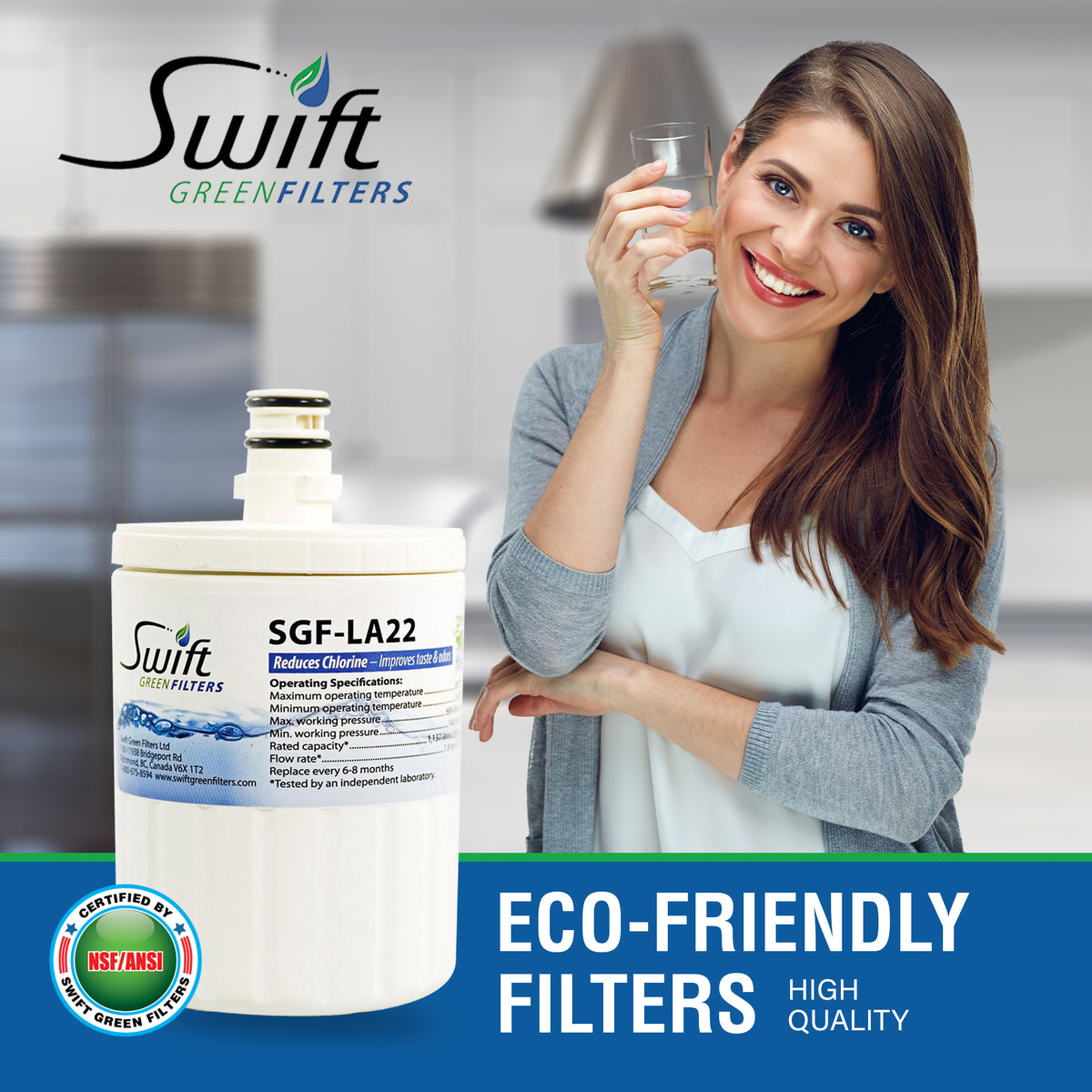 LG 5231JA2002A Compatible VOC Refrigerator Water Filter